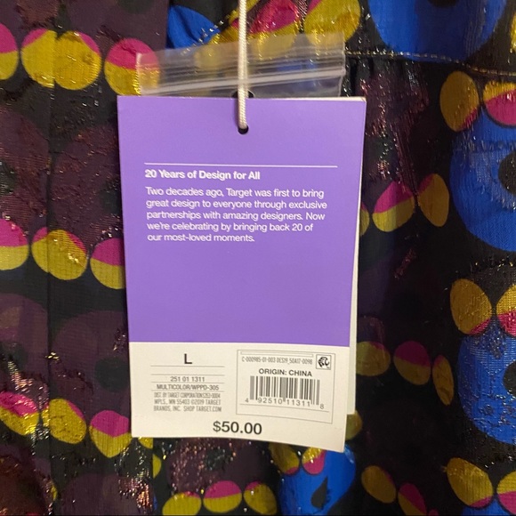 NWT Anna Sui for Target Metallic Dress - Picture 4 of 9